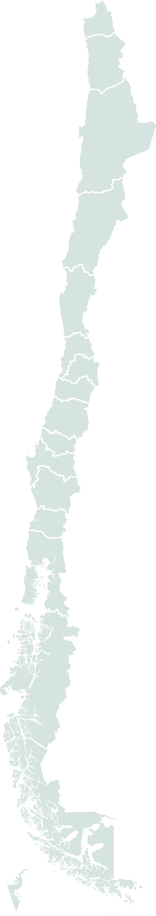 Mapa de Chile con Centros Regionales INIA 