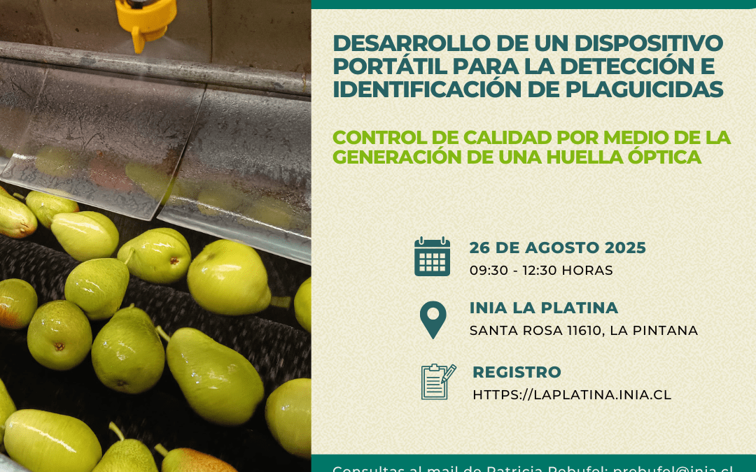 Seminario de Cierre del Proyecto FONDEF ID23I10326, titulado “Desarrollo de un dispositivo portátil para la detección / identificación de plaguicidas: control de calidad por medio de la generación de una huella óptica”.